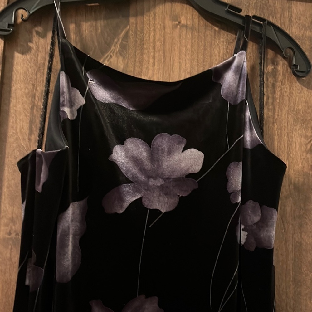 Black/Silver velvet long size L, fits like a med/large